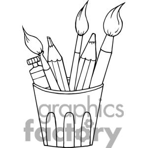 Royalty Free Art Supplies Clipart Image Picture Art   380884