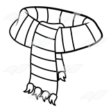 Scarf Clipart Black And White