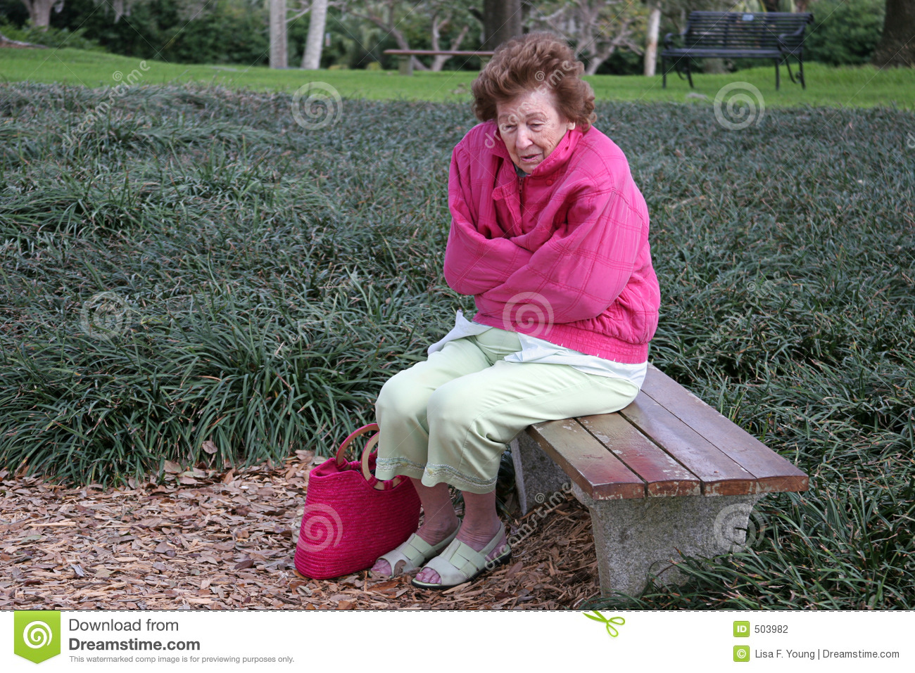 Senior Citizen Cold   Alone Stock Photography   Image  503982