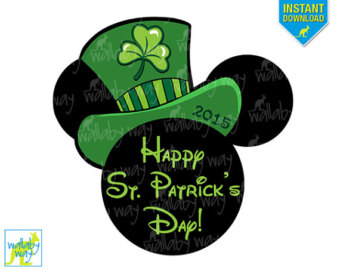 St Patricks Day Mickey Printable Iron On Transfer Or Use As Clip Art