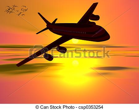 Stock Illustration   Airplane Going On Vacation    Stock Illustration