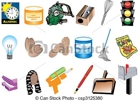 Vector Clipart Of Black History Month Inventions   Vector Illustration