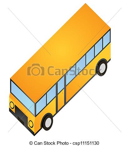 Vector   Isometric Bus School   Stock Illustration Royalty Free