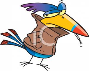 Bird Private Detective Smoking   Royalty Free Clipart Picture