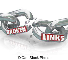 Broken Links Chain Separated Damaged Connections   Several