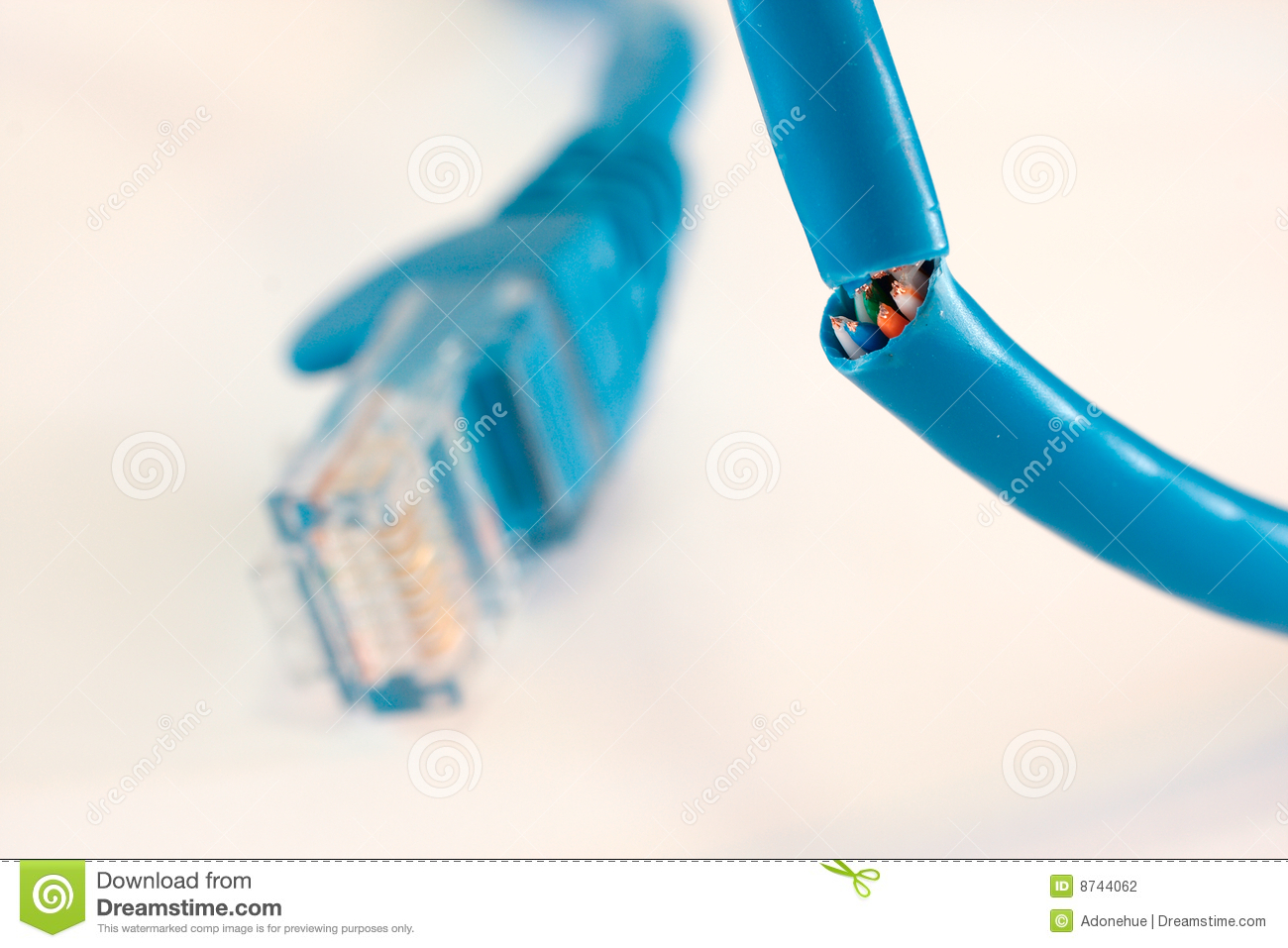 Broken Network Cable Stock Photography   Image  8744062