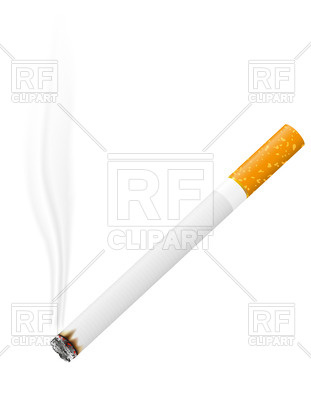 Burning Cigarette With Trickle Of Smoke 40699 Download Royalty Free