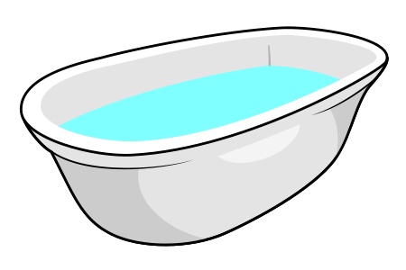 Cartoon Bathtub Filled With Pure Water    Objects  Easy Tutorial    P