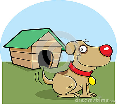 Cartoon Illustration Of A Dog With A Dog House Mr No Pr No 2 840 2