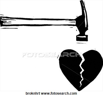 Clip Art   Broken Heart  Fotosearch   Search Clipart Illustration