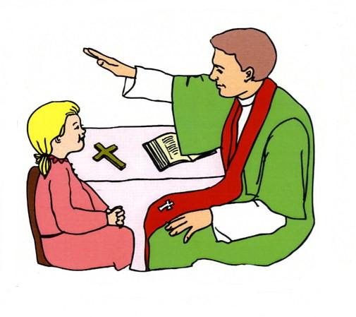 Clipart Picture Of Girl Praying And Sacrament Of Reconciliation Kids    