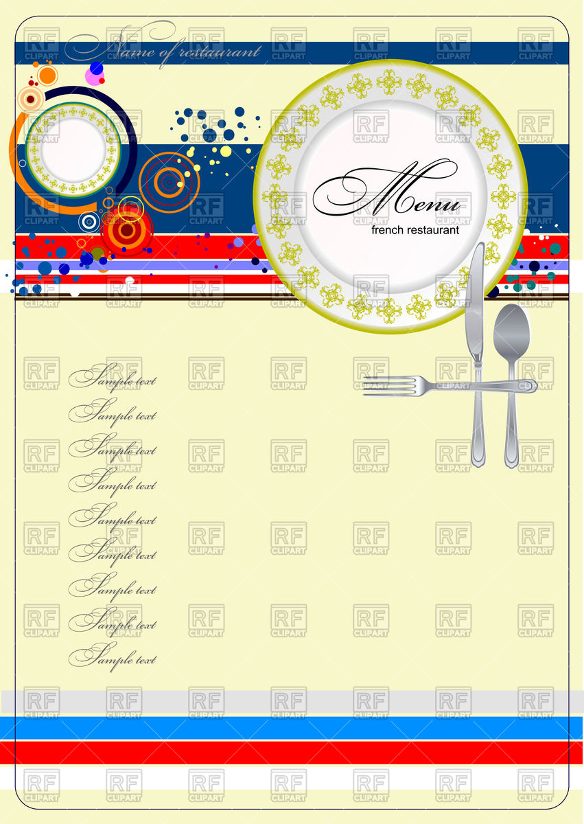 French Restaurant  Cafe  Menu 52731 Download Royalty Free Vector    