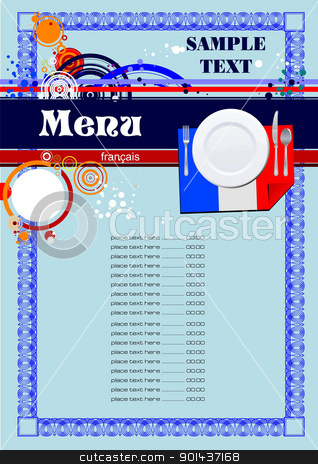 French Restaurant  Cafe  Menu Stock Vector Clipart French Restaurant    