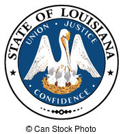 Louisiana State Seal   The Us State Of Louisiana Seal On A