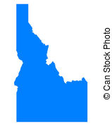 Map Of Idaho Vector Clip Art