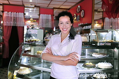 Owner Of A Cafe  Pastry Shop Royalty Free Stock Image   Image    