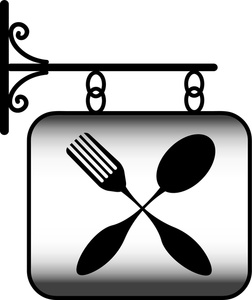 Restaurant Clipart Image   Generic Sign For A Restaurant With A Spoon    