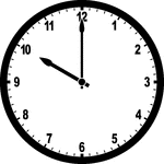 Round Clock With Numbers Showing Time 10 00