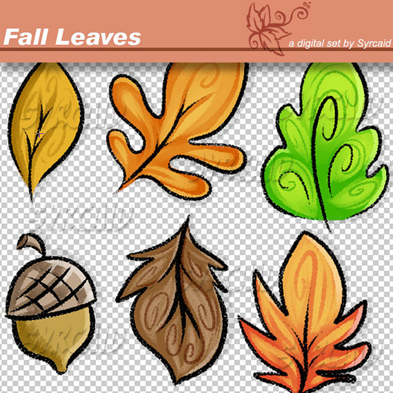    Similar To Fall Color Leaves Bottlecap Sticker   Clip Art Set On Etsy