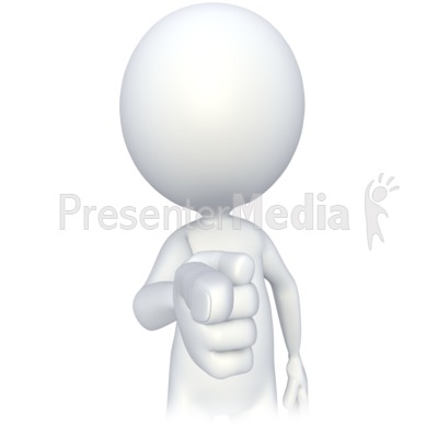Stick Figure Finger Point   Education And School   Great Clipart