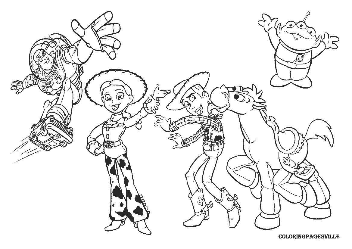 Toy Story 1 Coloring Pages Toy Story 2 Coloring Pages Toy Story 4