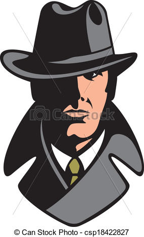 Vector Illustration Of Private Detective Csp18422827   Search Clipart
