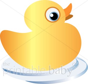 Wide Eyed Ducky Clipart   Rubber Ducky Clipart