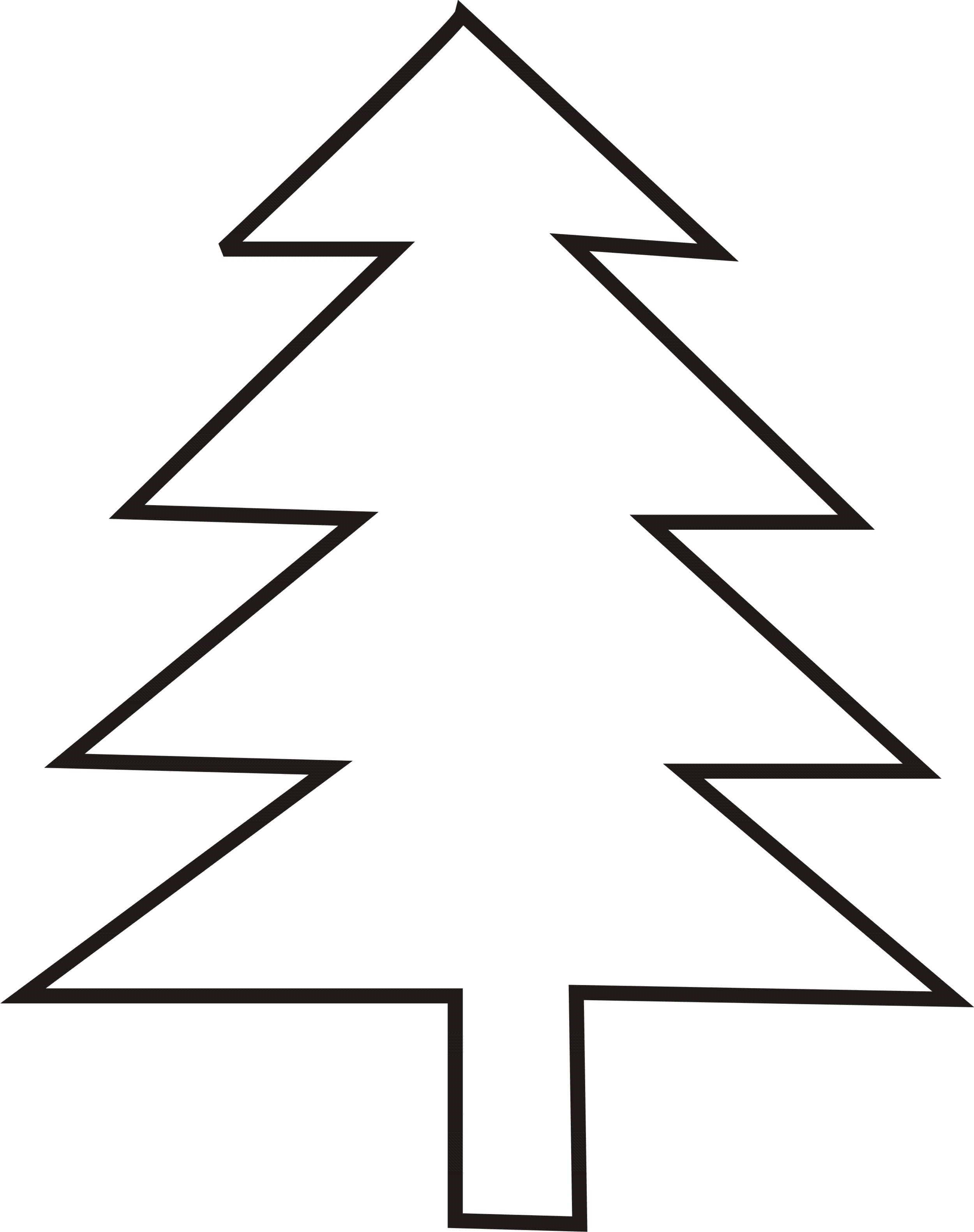 2500 X 3163 Jpeg 326kb Outline Of A Christmas Tree   New Calendar