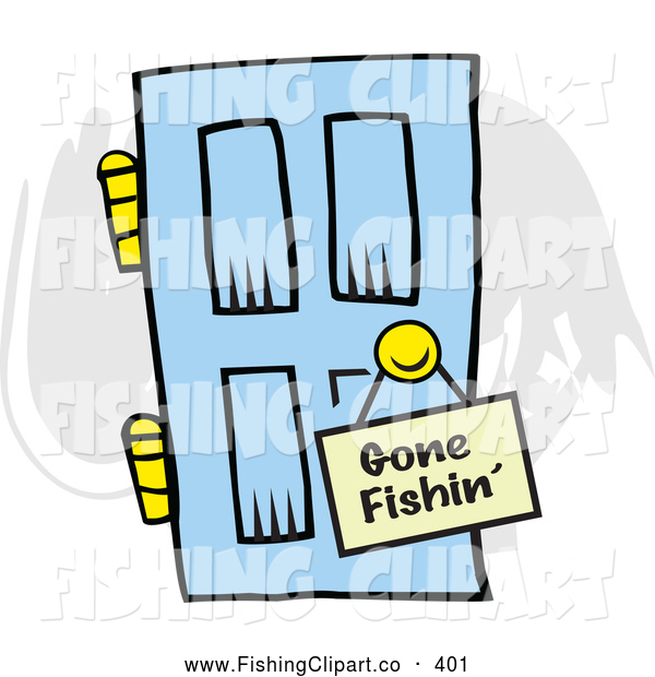 Clip Art Of A Gone Fishin By Johnny Sajem    401