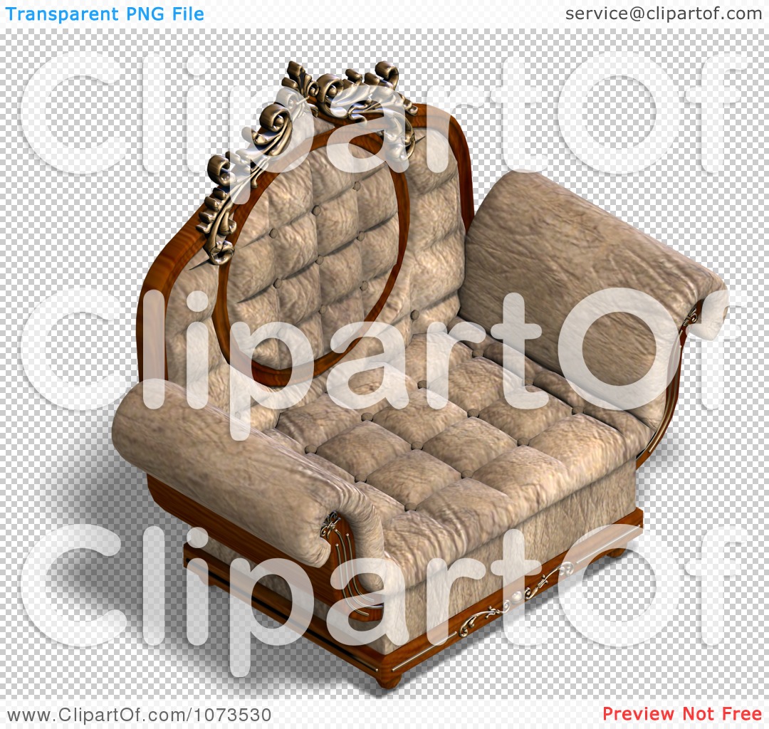 Clipart 3d Louis Xv Armchair 3   Royalty Free Cgi Illustration By