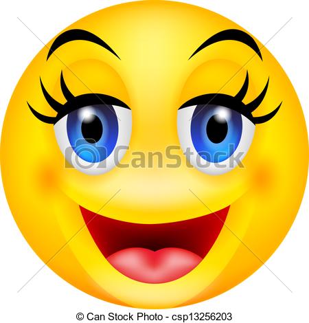 Clipart Of Funny Smile Emoticon   Vector Illustration Of Funny Smile