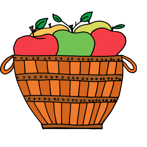 Cute Apple Basket Clipart Apples In A Barrel Small Png