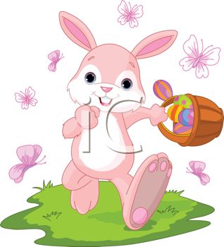 Happy Easter Bunny Cartoon Clip Art