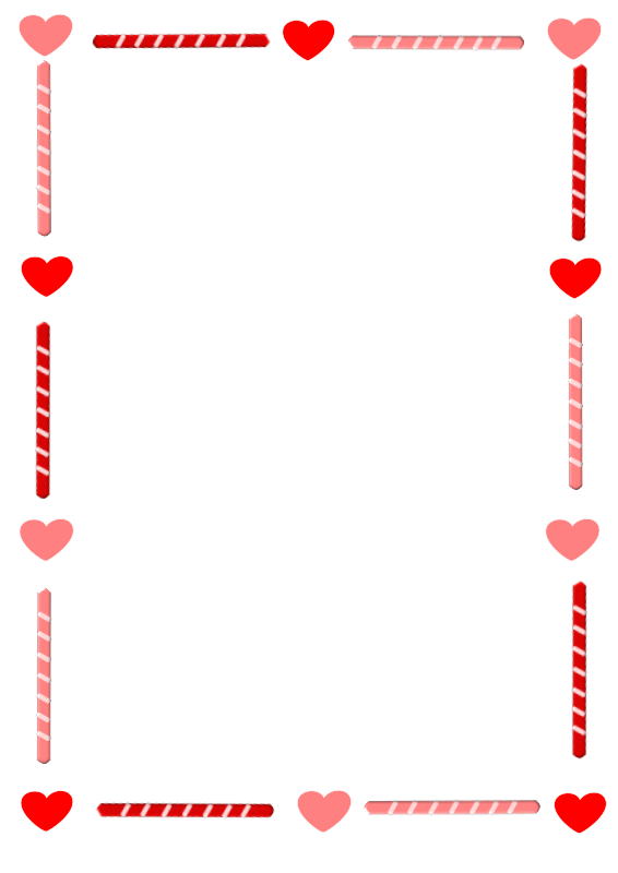 Heart And Candy Border By Cuteeverything   Border For Valentine S Day