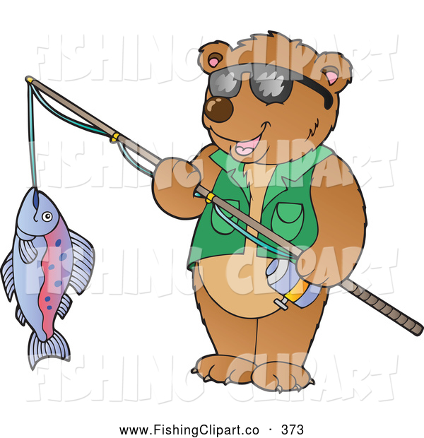 His Catch On A Fishing Pole Fishing Clip Art Visekart