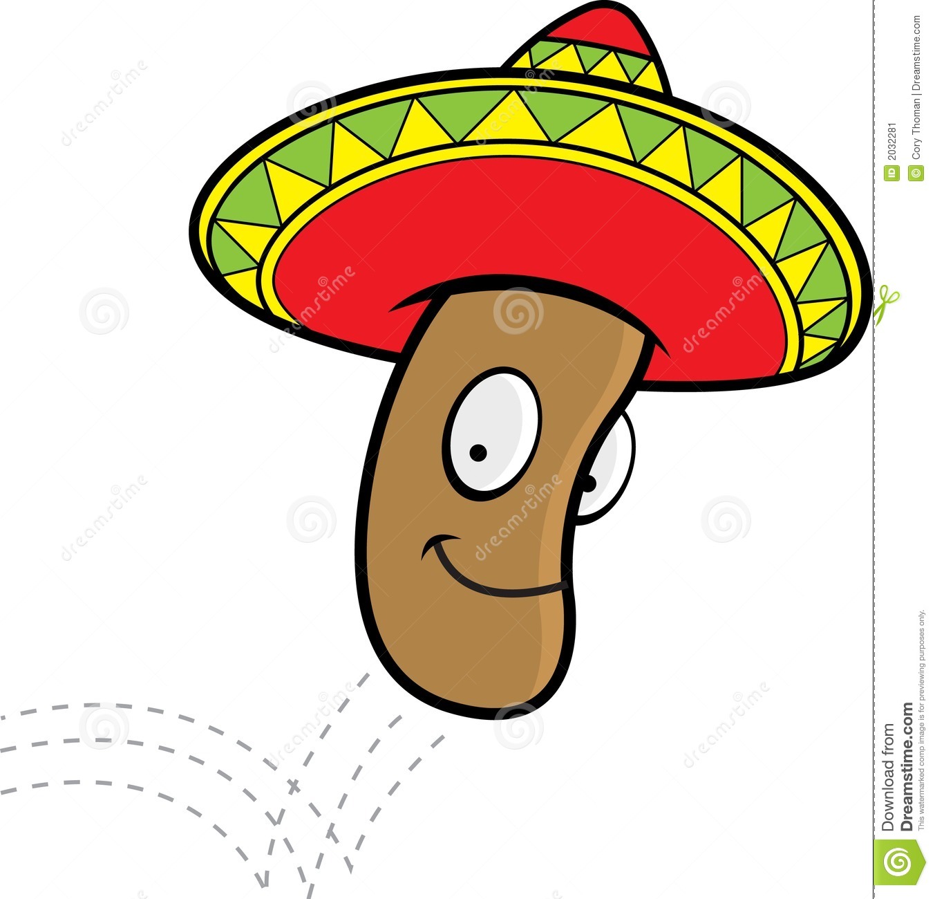 Sombrero Clip Art Bean Wearing A Sombrero