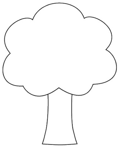 Tree Outline Colouring Pages
