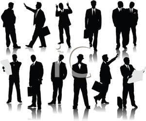 Variety Of Business Men   Royalty Free Clipart Picture