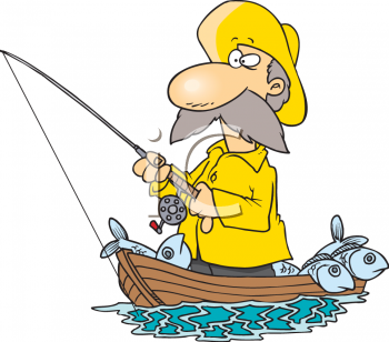 2705 1157 Fisherman Wearing A Yellow Rain Slicker Clipart Image Jpg
