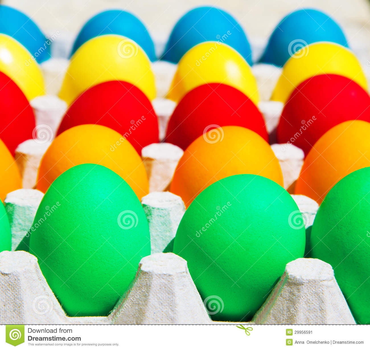 Chicken Egg Traditional Christian Eastertime Painted Eggs Rainbow