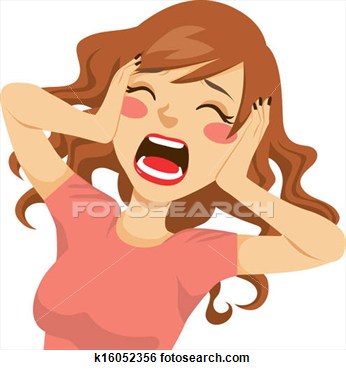 Clip Art Of Someone Shouting The Word Stress Clipart   Cliparthut