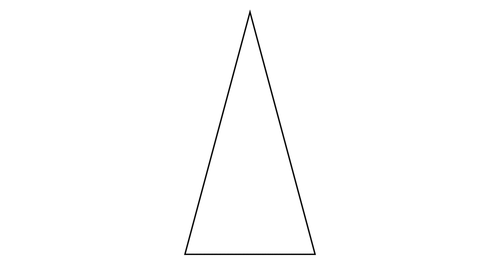 Flashcard Of An Isosceles Triangle   Clipart Etc