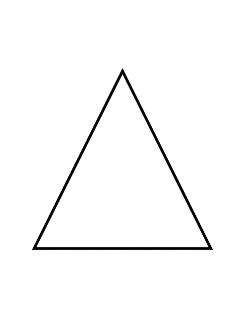 Flashcard Of An Isosceles Triangle   Clipart Etc