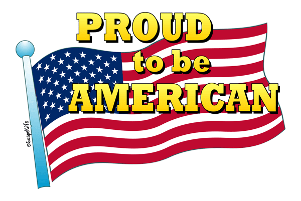 Free Christian Clip Art Image  U S  Flag   Proud To Be American