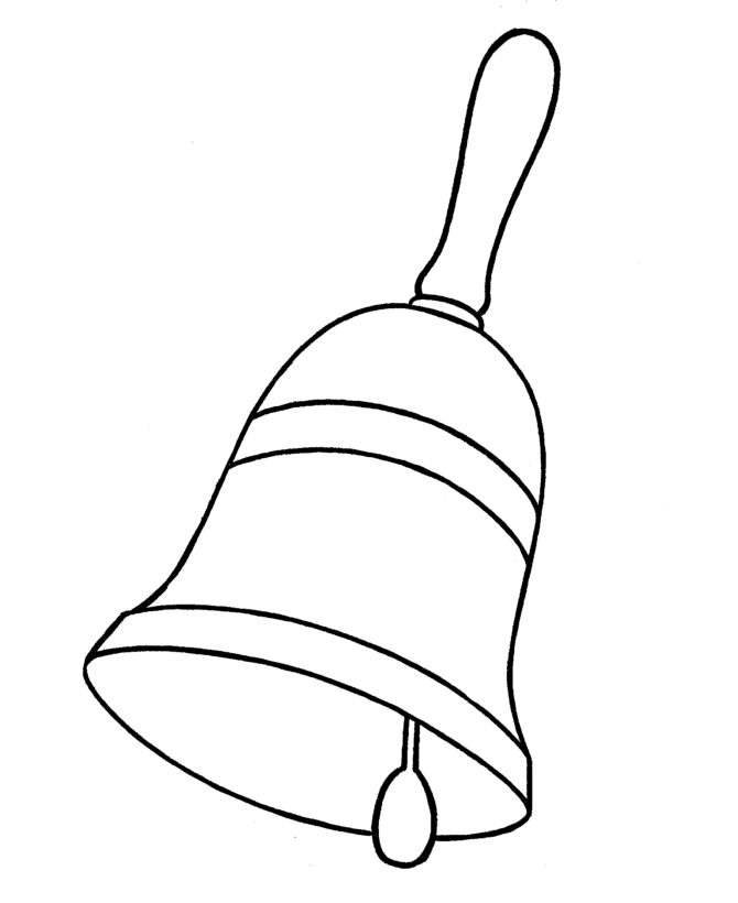 Hand Bell Colouring Pages