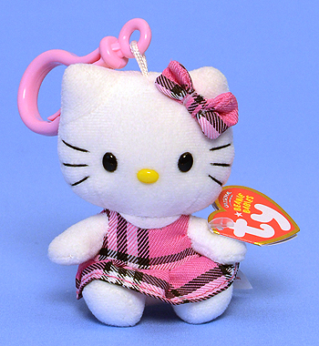Hello Kitty  Tartan Key Clip    Cat   Ty Beanie Babies