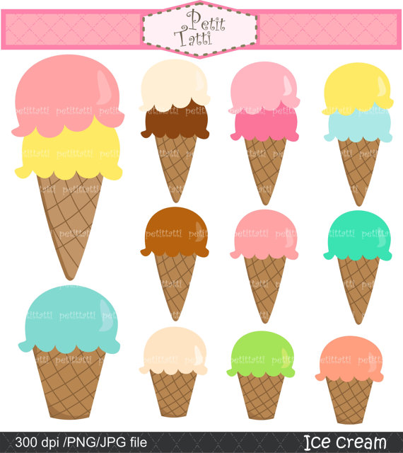 Ice Cream Clipart   Digital Clip Art For All Use  Ice Cream Cafe Clip