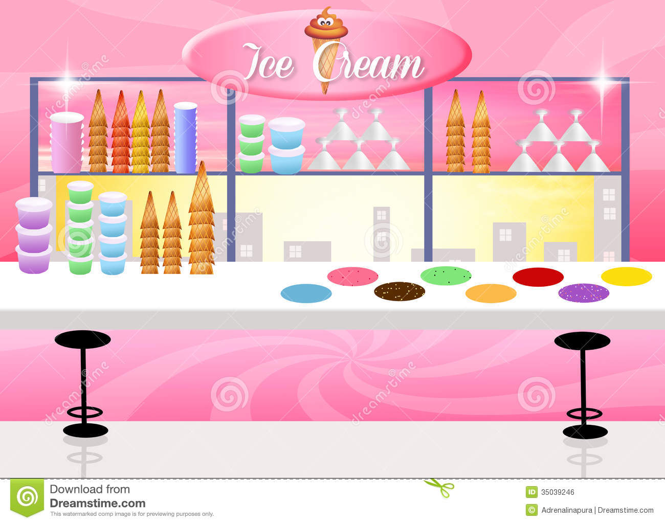 Ice Cream Shop Royalty Free Stock Image   Image  35039246