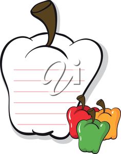 Iclipart   Clip Art Illustration Of Bell Pepper Shaped Stationery