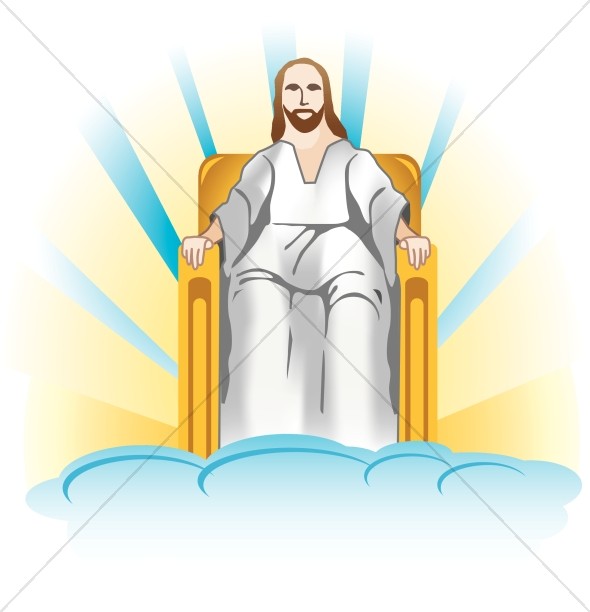 Jesus Seated Clipart   Ascension Day Clipart